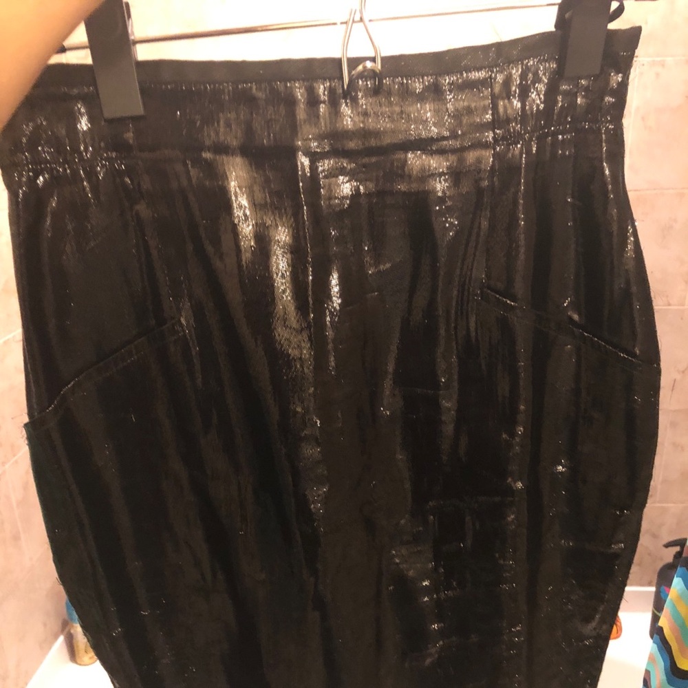 Vintage punk skirt black shine- sexy & breathable